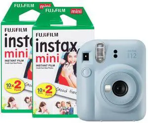 Fujifilm Mini 12 Instant Camera with 40 Shot Film Pack - Pastel Blue Fujifilm Mini 12 Instant Camera with 40 Shot Film Pack - Pastel Blue