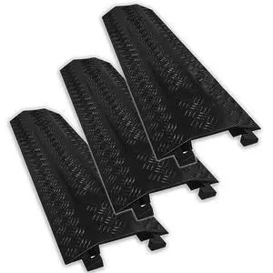 EZ Runner PVC Drop Over Cable Ramp - Single Channel - Black (Pack of 3) EZ Runner PVC Drop Over Cable Ramp - Single Channel - Black (Pack of 3)