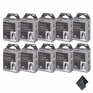 INSTAX MINI Monochrome Film 100 Exposures Bundle | For Instant Photos, Scrapbooks & Sharing | Includes Cleaning Cloth INSTAX MINI Monochrome Film 100 Exposures Bundle | For Instant Photos, Scrapbooks & Sharing | Includes Cleaning Cloth