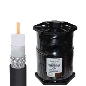 RG6 Coax, Single RG6 Solid Copper, Black 1000FT EnviroReel RG6 Coax, Single RG6 Solid Copper, Black 1000FT EnviroReel