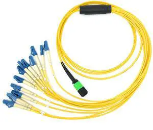 Singlemode MPO Male APC to 12 x LC-UPC Simplex Breakout Cable, 3 Meter Singlemode MPO Male APC to 12 x LC-UPC Simplex Breakout Cable, 3 Meter