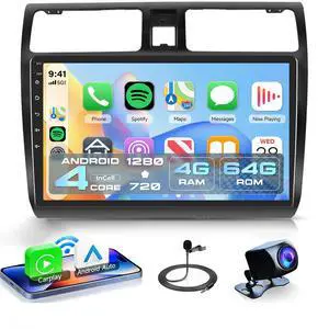 4Core 4G+64G Android 15 Car Stereo Radio for Suzuki Swift 2005-2010 Wireless Carplay Android Auto 5G-WiFi GPS Navigation, 10.1 inch Touchscreen BT FM EQ Mirror Link Backup Camera 4Core 4G+64G Android 15 Car Stereo Radio for Suzuki Swift 2005-2010 Wireless Carplay Android Auto 5G-WiFi GPS Navigation, 10.1 inch Touchscreen BT FM EQ Mirror Link Backup Camera