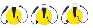 SL-800 Retractable Metal Cord Reel with 3 Outlets - 30 Foot (Pack of 3) SL-800 Retractable Metal Cord Reel with 3 Outlets - 30 Foot (Pack of 3)