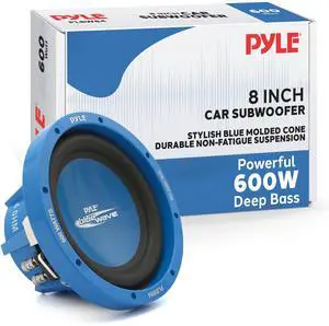 Car Vehicle Subwoofer Audio Speaker - 8 Inch Blue Injection Molded Cone, Blue Chrome-Plated Plastic Basket, Dual Voice Coil 4 Ohm Impedance, 600 Watt Power, Vehicle Stereo Sound System PLBW84 Car Vehicle Subwoofer Audio Speaker - 8 Inch Blue Injection Molded Cone, Blue Chrome-Plated Plastic Basket, Dual Voice Coil 4 Ohm Impedance, 600 Watt Power, Vehicle Stereo Sound System PLBW84