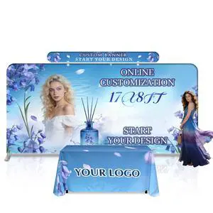 Custom Tension Fabric Banner | Trade Show Booth Backdrop Graphic Only | Step and Repeat HD Printed Portable Banner for Trade Show Events Exhibition 17x8FT (Frame Not Included) Custom Tension Fabric Banner | Trade Show Booth Backdrop Graphic Only | Step and Repeat HD Printed Portable Banner for Trade Show Events Exhibition 17x8FT (Frame Not Included)