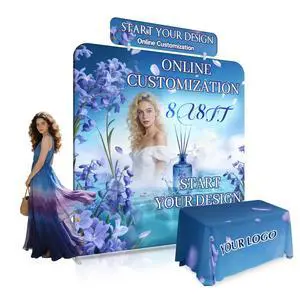 Custom Tension Fabric Banner | Trade Show Booth Backdrop Graphic Only | Step and Repeat HD Printed Portable Banner for Trade Show Events Exhibition 8x8FT (Frame Not Included) Custom Tension Fabric Banner | Trade Show Booth Backdrop Graphic Only | Step and Repeat HD Printed Portable Banner for Trade Show Events Exhibition 8x8FT (Frame Not Included)