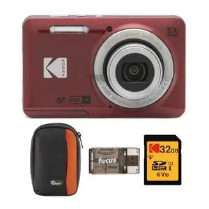 PIXPRO Friendly Zoom FZ55 Digital Camera (Red) Bundle with Camera Case, 32GB Class 10 UHS-I U1 SDHC Memory Card and USB 2.0 Card Reader (4 Items) PIXPRO Friendly Zoom FZ55 Digital Camera (Red) Bundle with Camera Case, 32GB Class 10 UHS-I U1 SDHC Memory Card and USB 2.0 Card Reader (4 Items)