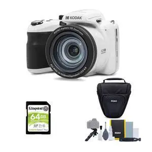 Kodak AZ425 Astro Zoom 20MP Digital Camera Bundle (White) | 64GB SD Card, Accessory Kit, 42x Optical, (3 items) Kodak AZ425 Astro Zoom 20MP Digital Camera Bundle (White) | 64GB SD Card, Accessory Kit, 42x Optical, (3 items)