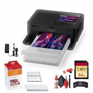 SELPHY CP1500 Compact Photo Printer (5539C001) (Black) Bundle | Wi-Fi Photo Printing, Compact Portable Design SELPHY CP1500 Compact Photo Printer (5539C001) (Black) Bundle | Wi-Fi Photo Printing, Compact Portable Design