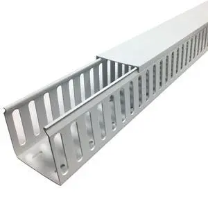 3" W x 4" H Closed Slot Wire Duct PVC Cable Raceway - 4 Sticks | 26 Feet Case - Gray 3" W x 4" H Closed Slot Wire Duct PVC Cable Raceway - 4 Sticks | 26 Feet Case - Gray