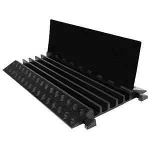 Extreme Rubber 5 Channel Cable Protector 36" Wire Cover with 1-3/8" Channels Black Extreme Rubber 5 Channel Cable Protector 36" Wire Cover with 1-3/8" Channels Black