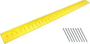 9 Foot Speed Bump HDPE Polyethylene Traffic Hump Vehicle Cable Ramp Cord Cover Hose Protector Includes Asphalt Mounting Hardware Safety Yellow, Length 108" 9 Foot Speed Bump HDPE Polyethylene Traffic Hump Vehicle Cable Ramp Cord Cover Hose Protector Includes Asphalt Mounting Hardware Safety Yellow, Length 108"