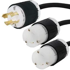 NEMA L14-30P to 2X L6-30R Y Splitter Cord - 10 Foot, 30A, 125/250V, 10/3 AWG - # IBX-2151-10 NEMA L14-30P to 2X L6-30R Y Splitter Cord - 10 Foot, 30A, 125/250V, 10/3 AWG - # IBX-2151-10