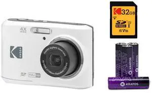 Kodak Friendly Zoom FZ45-WH 16MP Digital Camera Bundle (White) | 32GB Memory Card, 2.7' LCD Screen, 4X Optical 27mm Wide Angle, (6 items) Kodak Friendly Zoom FZ45-WH 16MP Digital Camera Bundle (White) | 32GB Memory Card, 2.7' LCD Screen, 4X Optical 27mm Wide Angle, (6 items)