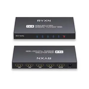 HDMI 2.0 Splitter 1 in 4 Out 4K 60Hz, HDCP Bypass, Dolby Atmos, YUV 4:4:4, HDCP2.2/2.3, EDID, LPCM5.1/7.1, Compatible PS5/4/3, Xbox, Roku, Apple TV, Fire Stick, Blu-ray Player HDMI 2.0 Splitter 1 in 4 Out 4K 60Hz, HDCP Bypass, Dolby Atmos, YUV 4:4:4, HDCP2.2/2.3, EDID, LPCM5.1/7.1, Compatible PS5/4/3, Xbox, Roku, Apple TV, Fire Stick, Blu-ray Player