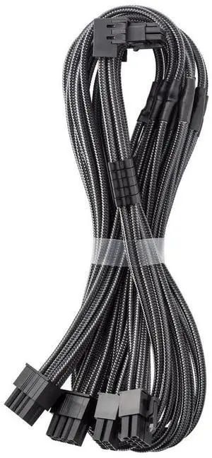 E-Series Pro ModMesh Sleeved 12V-2x6 12VHPWR 90° StealthSense PCIe Cable for EVGA G/G+ / P/P+ / T - Variant B (Carbon, 16-pin to Quad 8-pin, 60cm) E-Series Pro ModMesh Sleeved 12V-2x6 12VHPWR 90° StealthSense PCIe Cable for EVGA G/G+ / P/P+ / T - Variant B (Carbon, 16-pin to Quad 8-pin, 60cm)