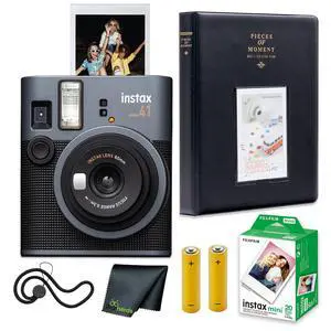 INSTAX Mini 41 Instant Camera 20-Sheet Photo Album Bundle | For Parties, Events & Instant Photos | Includes Cleaning Cloth INSTAX Mini 41 Instant Camera 20-Sheet Photo Album Bundle | For Parties, Events & Instant Photos | Includes Cleaning Cloth