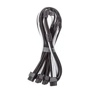 E-Series Pro ModMesh Sleeved 12V-2x6 12VHPWR 90° StealthSense PCIe Cable for EVGA G/G+ / P/P+ / T - Variant B (Black + White, 16-pin to Quad 8-pin, 60cm) E-Series Pro ModMesh Sleeved 12V-2x6 12VHPWR 90° StealthSense PCIe Cable for EVGA G/G+ / P/P+ / T - Variant B (Black + White, 16-pin to Quad 8-pin, 60cm)