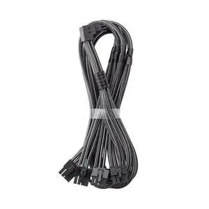 E-Series Pro ModMesh Sleeved 12V-2x6 12VHPWR 90° StealthSense PCIe Cable for EVGA G/G+ / P/P+ / T - Variant A (Carbon, 16-pin to Quad 8-pin, 60cm) E-Series Pro ModMesh Sleeved 12V-2x6 12VHPWR 90° StealthSense PCIe Cable for EVGA G/G+ / P/P+ / T - Variant A (Carbon, 16-pin to Quad 8-pin, 60cm)