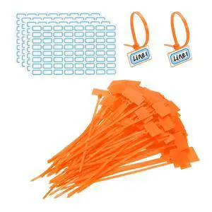 6inch Zip Ties, 200pcs Cable Ties Tags Nylon Wire Marking Label Self Locking Plastic Straps Write on with Label Tags Paper for Organization Cord Network Ethernet Marking, Orange 6inch Zip Ties, 200pcs Cable Ties Tags Nylon Wire Marking Label Self Locking Plastic Straps Write on with Label Tags Paper for Organization Cord Network Ethernet Marking, Orange