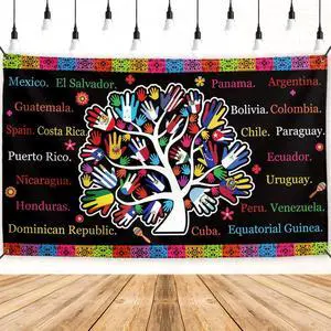 Hispanic Heritage Month Banner Latin American Flags Backdrop Sign Mes De La Herencia Hispana Decor Spanish Heritage Month Decorations for Home Party Hispanic Heritage Month Banner Latin American Flags Backdrop Sign Mes De La Herencia Hispana Decor Spanish Heritage Month Decorations for Home Party