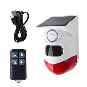 Smart Solar Strobe Light, 2.4G WiFi Solar Alarm Light Motion Detector 120dB Sound Security Siren Waterproof, Protected Your Home, Farm, Barn, Villa, Yard Smart Solar Strobe Light, 2.4G WiFi Solar Alarm Light Motion Detector 120dB Sound Security Siren Waterproof, Protected Your Home, Farm, Barn, Villa, Yard