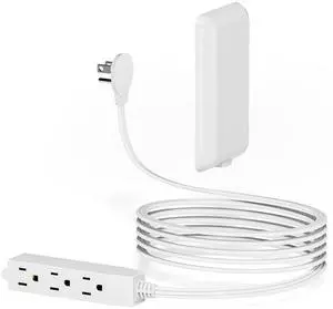 Flat Plug Extension Cord 6FT - 3 Outlets Power Strip with Ultra Thin Detachable Baby Proofing Outlet Cover Behind TV Furniture ETL Listed 13A 125V 1625W White Flat Plug Extension Cord 6FT - 3 Outlets Power Strip with Ultra Thin Detachable Baby Proofing Outlet Cover Behind TV Furniture ETL Listed 13A 125V 1625W White