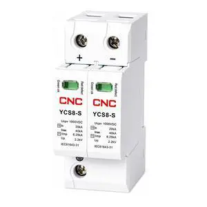 2PCS DC SPD Surge Protector for 100V-1000V PV Systems, 2-Pole 40kA T1+T2 Level, Replaceable Module, Solar Panel Lightning Protection, Overvoltage Protection (DC 1000V 2PCS) 2PCS DC SPD Surge Protector for 100V-1000V PV Systems, 2-Pole 40kA T1+T2 Level, Replaceable Module, Solar Panel Lightning Protection, Overvoltage Protection (DC 1000V 2PCS)