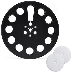 7 Inch Empty Takeup Reel for 1/4 Inch Tape Recorder, Black | Includes 2 silicone pads for secure tape winding, compatible with most open reel tape recorders and recording systems 7 Inch Empty Takeup Reel for 1/4 Inch Tape Recorder, Black | Includes 2 silicone pads for secure tape winding, compatible with most open reel tape recorders and recording systems
