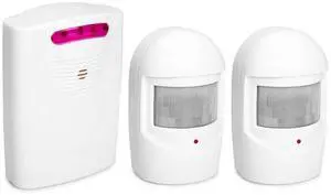Driveway Alarm, Multifunctional Wire Less Driveway Alarm IR Motion Sensor Alarm Doorbell, Home Security Alert System 1 Receiver 2 Transmitters for Home Outdoor Use Driveway Alarm, Multifunctional Wire Less Driveway Alarm IR Motion Sensor Alarm Doorbell, Home Security Alert System 1 Receiver 2 Transmitters for Home Outdoor Use