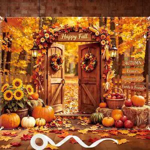 Fall Photo Backdrop 8×6ft, Thanksgiving Autumn Party Scene Photo Background | with 100 Pcs 3.1 Inch Red & Yellow Artificial Maple Leaves for Autumn Thanksgiving Photo Backdrop Fall Party Decoration Fall Photo Backdrop 8×6ft, Thanksgiving Autumn Party Scene Photo Background | with 100 Pcs 3.1 Inch Red & Yellow Artificial Maple Leaves for Autumn Thanksgiving Photo Backdrop Fall Party Decoration
