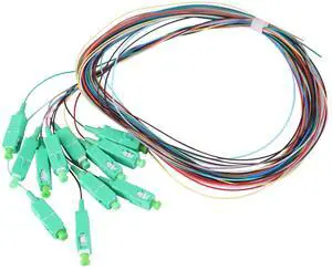 12 Strand SC/APC Fiber Optic Pigtail, 1.5Meter(4.9Ft) 9/125um Color Coded Singlemode SC/APC Fiber Pigtail for Networks Communication System 12 Strand SC/APC Fiber Optic Pigtail, 1.5Meter(4.9Ft) 9/125um Color Coded Singlemode SC/APC Fiber Pigtail for Networks Communication System