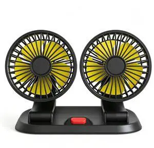 Dual Head 12V Car Fan for SUV Truck RV with No AC,Adjustable Car Cool Fan, Dual Head Design, 2-speed Adjustable, 360° Rotating Portable Car Fan,Powered by Cigarette Lighter Dual Head 12V Car Fan for SUV Truck RV with No AC,Adjustable Car Cool Fan, Dual Head Design, 2-speed Adjustable, 360° Rotating Portable Car Fan,Powered by Cigarette Lighter