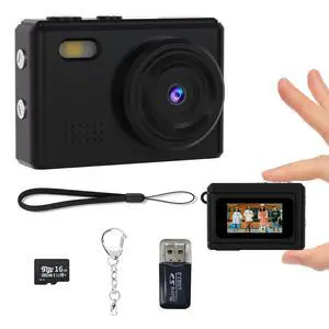 Mini Keychain Camera-1080P Mini Retro Digital Camera with 0.96" Screen 16GB Card,Portable Video Recorder with Filters for Kids, Teens, Beginners. (Black) Mini Keychain Camera-1080P Mini Retro Digital Camera with 0.96" Screen 16GB Card,Portable Video Recorder with Filters for Kids, Teens, Beginners. (Black)