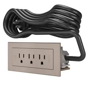 Legrand radiant Recessed Furniture Power Strip 3 Outlet Nickel 6 Ft Cord | Commercial Rated, Utlra Durable, Child Safe Tamper Resistant, Easy Installation, Screwless Bezel, Low Profile Legrand radiant Recessed Furniture Power Strip 3 Outlet Nickel 6 Ft Cord | Commercial Rated, Utlra Durable, Child Safe Tamper Resistant, Easy Installation, Screwless Bezel, Low Profile