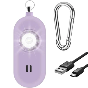 Rechargeable Personal Safety Alarm for Women. 130dB Siren. Ear-Piercingly Loud w/ Flashing LED Strobe Light Siren Keychain Rechargeable Personal Safety Alarm for Women. 130dB Siren. Ear-Piercingly Loud w/ Flashing LED Strobe Light Siren Keychain