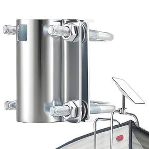 Marine - Grade Stainless Steel Rail Mount for Starlink Gen 2 - Fits 1 - 2 Inch Poles, Ideal for Boat/Yacht/RV Antenna Install Marine - Grade Stainless Steel Rail Mount for Starlink Gen 2 - Fits 1 - 2 Inch Poles, Ideal for Boat/Yacht/RV Antenna Install