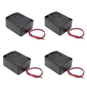 4PCS 110dB Electronic Black Mini Piezo Alarm Siren DC 12V Insurance AntiTheft HighDecibel Square Shell Active Buzzer Alarm for Car Safes 4PCS 110dB Electronic Black Mini Piezo Alarm Siren DC 12V Insurance AntiTheft HighDecibel Square Shell Active Buzzer Alarm for Car Safes