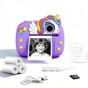 Cute Instant Print Camera for Kids Perfect Birthday for Girls and Boys Age 3-12, Fun HD Digital Video Camera Toy with 32GB SD Card, Pink (Unicorn, Pink) Cute Instant Print Camera for Kids Perfect Birthday for Girls and Boys Age 3-12, Fun HD Digital Video Camera Toy with 32GB SD Card, Pink (Unicorn, Pink)