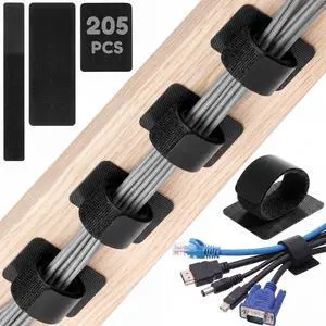 205 Pcs Hook and Loop Cable Ties Cable Straps Management Self Adhesive Under Desk up to 15 Cords Reusable Adjustable Wire Organizers for Cords Desk Home Office Desktop Wire Hider 205 Pcs Hook and Loop Cable Ties Cable Straps Management Self Adhesive Under Desk up to 15 Cords Reusable Adjustable Wire Organizers for Cords Desk Home Office Desktop Wire Hider