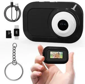 Mini Keychain Camera with 14M 1080P FHD, Mini Pocket Digital Camera - 0.96" Tiny Portable Small Cameras, Video Recorder with 16GB Card, OTG for Travel Study Recording Vlog Night Shots (Black) Mini Keychain Camera with 14M 1080P FHD, Mini Pocket Digital Camera - 0.96" Tiny Portable Small Cameras, Video Recorder with 16GB Card, OTG for Travel Study Recording Vlog Night Shots (Black)