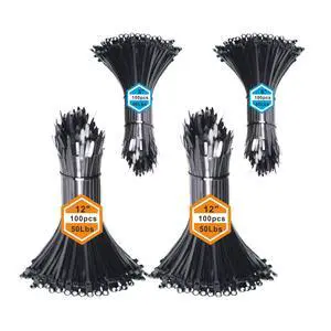 Black Zip Ties 200pcs of 12",50Lbs and 200pcs of 8",40Lbs Mountable head Cable Ties Straps Heavy Duty Nylon Cable Zip Ties with Screw Mounting Hole (400, black) Black Zip Ties 200pcs of 12",50Lbs and 200pcs of 8",40Lbs Mountable head Cable Ties Straps Heavy Duty Nylon Cable Zip Ties with Screw Mounting Hole (400, black)