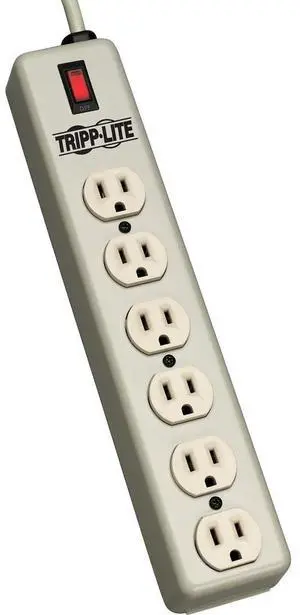 6 Outlet Waber Industrial Power Strip, 15ft Cord with 5-15P Plug (6SPDX-15) 6 Outlet Waber Industrial Power Strip, 15ft Cord with 5-15P Plug (6SPDX-15)