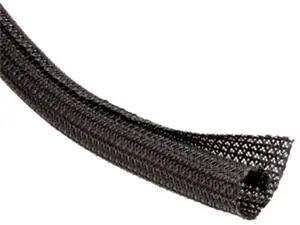 1 Inch F6 Wrap-around Braided Sleeving- 10ft- Black 1 Inch F6 Wrap-around Braided Sleeving- 10ft- Black