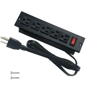 Desk Outlets Recessed Power Strip Without USB Ports Mountable Power Strip Under Desk Power Charging Station with 5AC Outlets Black Desk Outlets Recessed Power Strip Without USB Ports Mountable Power Strip Under Desk Power Charging Station with 5AC Outlets Black