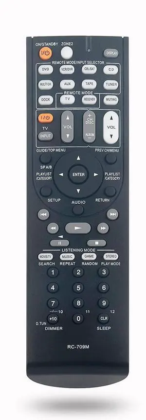 RC-709M Replacement Remote Control for Onkyo Receiver TX-SR606 TX-SR607 TX-SR608 RC-880M TS-XR606 SR507 TX-NR626 TX-NR636 RC-866M RC-764M RC-710M RC-879M TX-SR607 RC-737M TX-NR525 TX-NR535 HT-R391 RC-709M Replacement Remote Control for Onkyo Receiver TX-SR606 TX-SR607 TX-SR608 RC-880M TS-XR606 SR507 TX-NR626 TX-NR636 RC-866M RC-764M RC-710M RC-879M TX-SR607 RC-737M TX-NR525 TX-NR535 HT-R391
