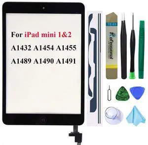 Dedia for iPad Mini 1 / iPad Mini2 7.9 Inch Touch Screen Replacement,A1432 A1454 A1455 A1489 A1490 Digitizer Glass Assembly with IC Chip & Home Button+Cameral Holder+Pre-Installed Adhesive + Tool Kit Dedia for iPad Mini 1 / iPad Mini2 7.9 Inch Touch Screen Replacement,A1432 A1454 A1455 A1489 A1490 Digitizer Glass Assembly with IC Chip & Home Button+Cameral Holder+Pre-Installed Adhesive + Tool Kit