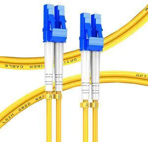 OS2 LSZH LC to LC Single Mode Fiber Optic Cable 15m/49ft Duplex | UPC Fiber Patch Cord 1G/10GB Fiber jumper for Internet for SFP+ Transceiver, Data Center Switch Router OS2 LSZH LC to LC Single Mode Fiber Optic Cable 15m/49ft Duplex | UPC Fiber Patch Cord 1G/10GB Fiber jumper for Internet for SFP+ Transceiver, Data Center Switch Router