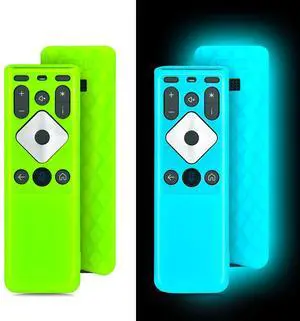 2 Pack Glow Silicone Case for Xfinity Comcast Remote, Cover for XR16 Remote Control Cover (Green+Blue) 2 Pack Glow Silicone Case for Xfinity Comcast Remote, Cover for XR16 Remote Control Cover (Green+Blue)