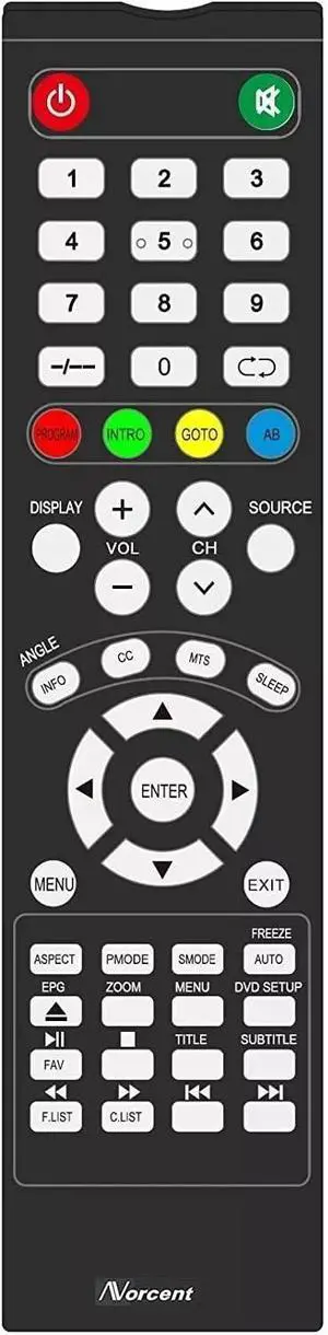 Original Remote Control for Norcent 24-inch and 32-inch LED HD TV DVD Combo N24-D1 and N32-D1 Original Remote Control for Norcent 24-inch and 32-inch LED HD TV DVD Combo N24-D1 and N32-D1
